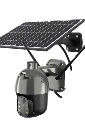 WIFI Intelligent IP Cameras with Solar Pannel 360 Degree Monitor 1080P 4G Sim Card /WiFi Solar PTZ Speed Dome Cameras Security Low Power Consumption Wireless CCTV Outdoor Security Monitor