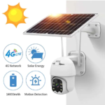 WIFI Intelligent IP Camera with Solar Panel 360 Degree Monitor 1080P 4G Sim Card /WiFi Solar PTZ Speed Dome Cameras Security Low Power Consumption Wireless CCTV Outdoor Security Monitor
