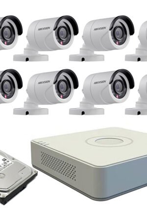 HikVision 8 Ch Turbo HD Kit - Embedded DVR - 8 x HD1080P Camera - 20M Night vision - 1TB HD